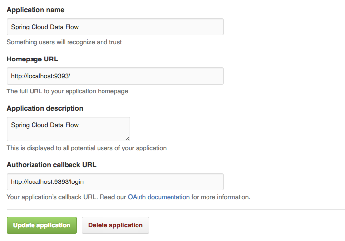 为GitHub注册OAuth应用程序